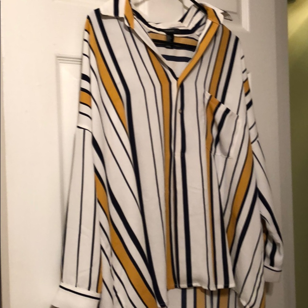 Low high striped Forever 21 blouse